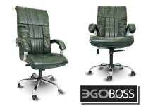 Офисное массажное кресло EGO BOSS EG1001 Малахит в комплектации ELITE натуральная кожа - магазин СпортДоставка. Спортивные товары интернет магазин в Энгельсе 