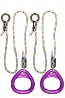 Детские гимнастические кольца треугольные  для ДСК фиолетовые КГ02В - магазин СпортДоставка. Спортивные товары интернет магазин в Энгельсе 