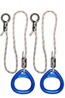 Детские гимнастические кольца треугольные  для ДСК синие  КГ02В - магазин СпортДоставка. Спортивные товары интернет магазин в Энгельсе 