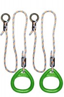 Детские гимнастические кольца треугольные  для ДСК зеленые КГ02В - магазин СпортДоставка. Спортивные товары интернет магазин в Энгельсе 