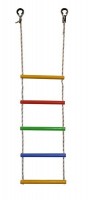 Детская веревочная лестница для ДСК 5 перекладин цвет радуга ЛВ5-3В - магазин СпортДоставка. Спортивные товары интернет магазин в Энгельсе 